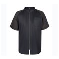 thumbnail image 1 of TOPTIE Short Sleeve Chef Coat Jacket Black Mesh Zipper Chef Uniform, 1 of 8