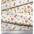 thumbnail image 3 of Soimoi Modal Satin Fabric Balloon,Floral & Cute Animals Cartoon Print Fabric by Yard 42 Inch Wide, 3 of 3