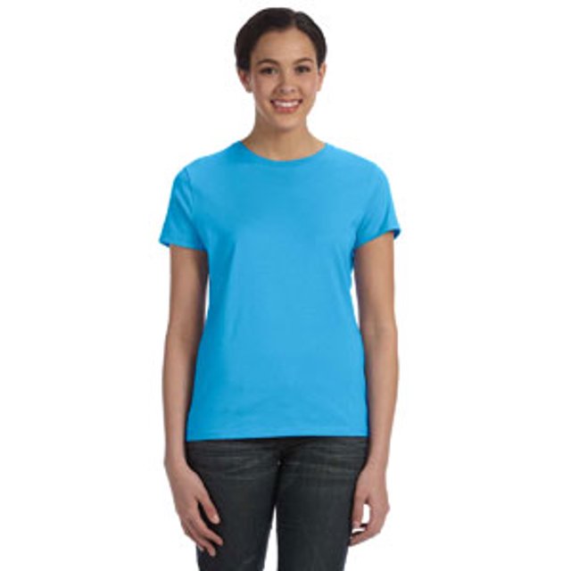 Hanes T-shirt Nano-T pour Femmes, G, Bleu Aquatique