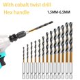 thumbnail image 4 of 1 Pcs HSS High Speed Steel Titanium Coated Drill Bit Set 1/4 Hex Shank 5mm, 4 of 5