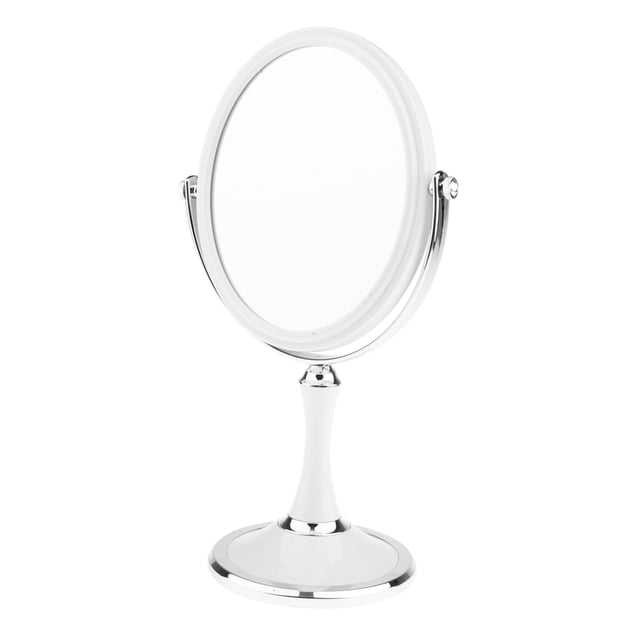 Tachiuwa Makeup Mirror Double-Side 1X/3X Magnification Tabletop Swivel Vanity Mirror Oval