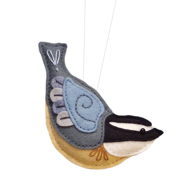 Handmade Wool Bird Hanging Ornament 8.5 in x 4 cm for Holiday Home Decor