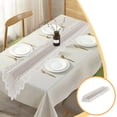 thumbnail image 1 of EGNMCR Kitchen Gadgets, Kitchen Appliances White Hollow Lace Table Flag Beautiful Flower Tablecloth Table Flag Home Dining Table Decoration 13.78x45.28 Inches Hollow Lace Tablecloth, 1 of 6