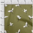 thumbnail image 2 of oneOone Rayon Olive Green Fabric Bird Sewing Craft Projects Fabric Prints By Yard 56 Inch Wide, 2 of 4