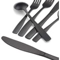 thumbnail image 2 of Matte Black Silverware Set, Satin Finish 5-Piece Stainless Steel Flatware set, Utensils for Kitchens, Dishwasher Safe, 2 of 7