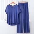 thumbnail image 1 of Weiqiqre Ensembles de Pyjama pour Femmes Pyjamas Rafraîchissants Ensembles Assortis d'Été Manches Courtes Ensemble de Détente Femmes, 1 of 3