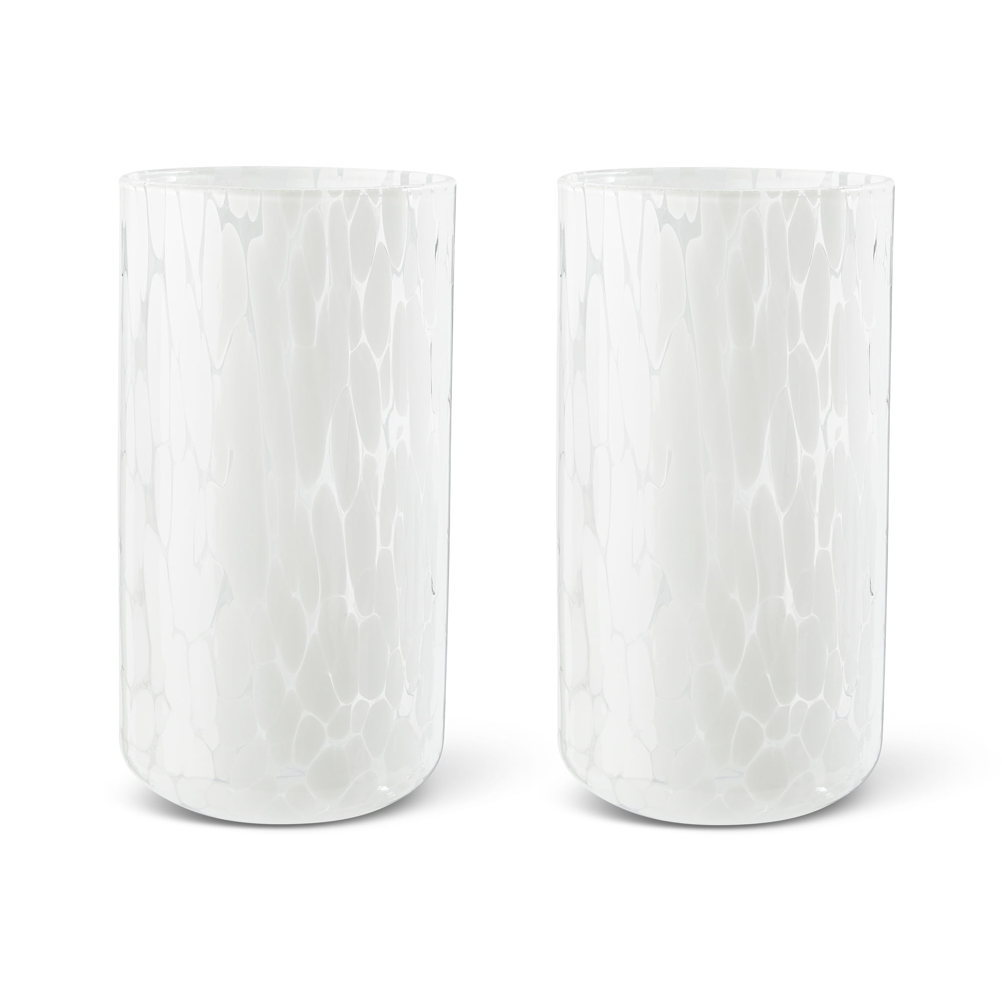 Thyme & Table 20 fl oz White Tortoise Drinking Glass, 2 Pack