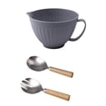 thumbnail image 1 of Food Large Capacity Bowl for Mixing and Baking with Minimalist Pointed PP Tableware Set Including Fork and Spoon, 1 of 6