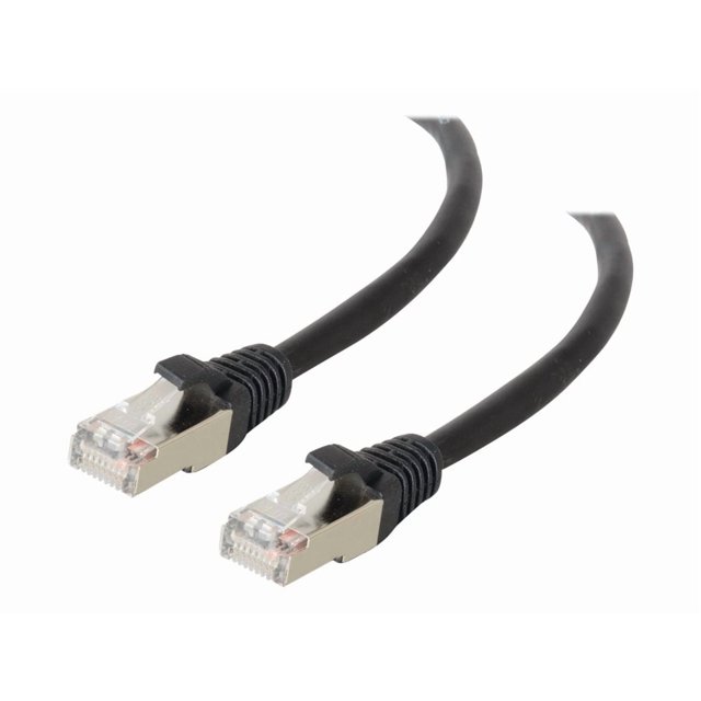 C2G 3ft Cat5e Snagless Shielded (STP) Ethernet Network Patch Cable - Black - Patch cable - RJ-45 (M) to RJ-45 (M) - 3 ft - STP - CAT 5e - molded, stranded - black