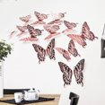 thumbnail image 3 of relayinert Decorative Butterflies Wall Stickers - Beautiful Addition To Home Multiple LK12 Rose Gold 1Set, 3 of 6