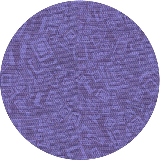 Ahgly Company Tapis de Zone Rond d'Intérieur Lavable à la Machine, Transitionnel, Violet Améthyste Violet, 6 Pieds Rond
