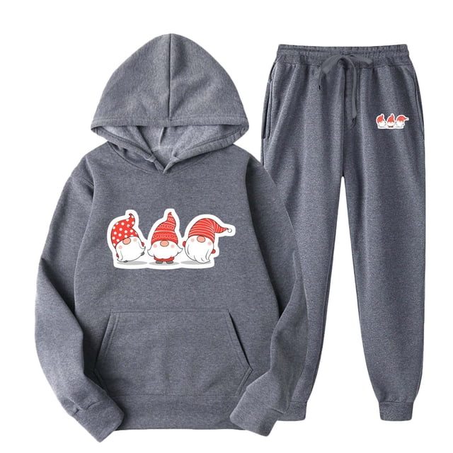 TIMIFIS Ensemble de Survêtement Gris pour Homme 2 Pcs à Capuche Athlétique Chandail Décontracté Course Jogging Ensemble de Sport SetsFall