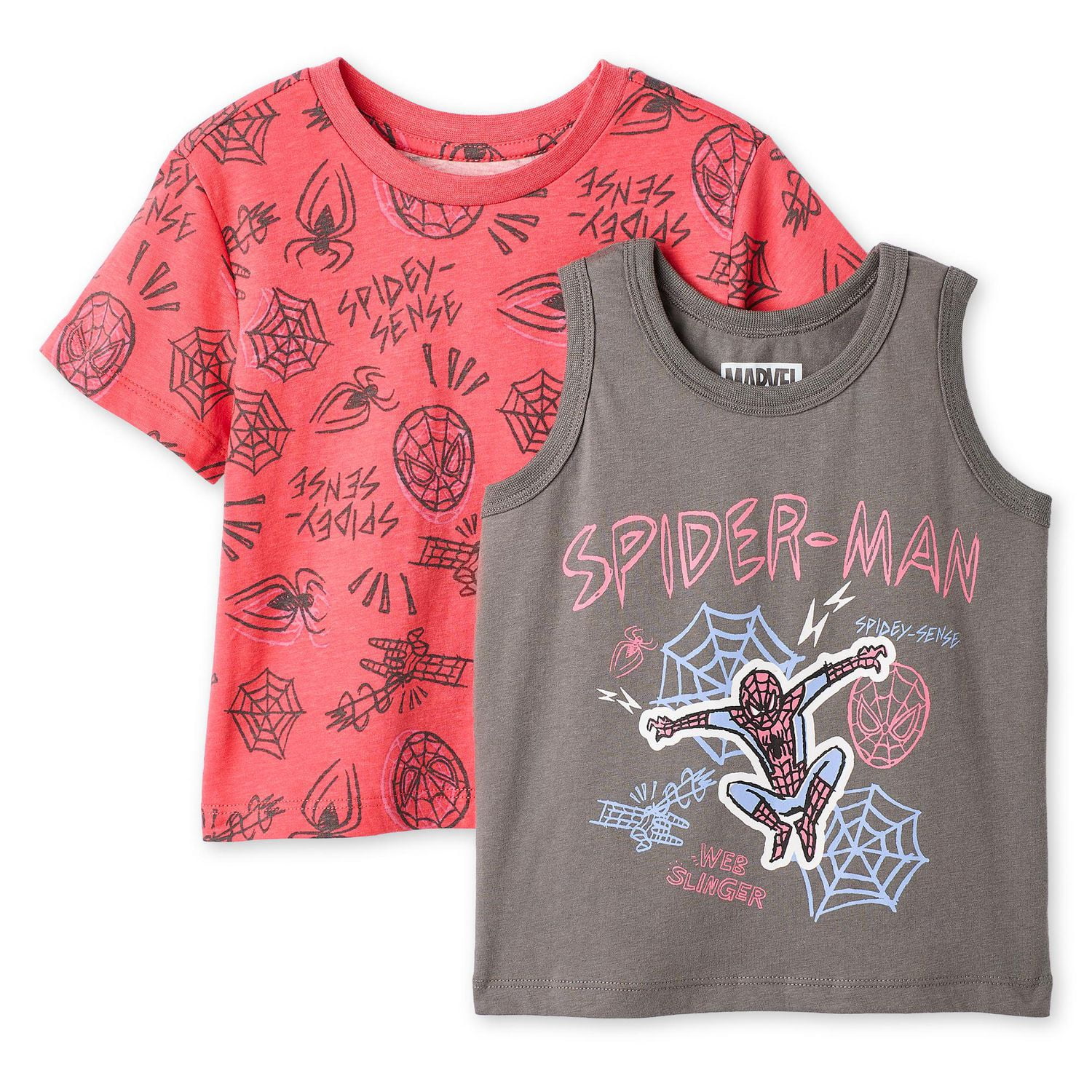 Marvel Toddler Boys' Spider-Man Top 2-Pack