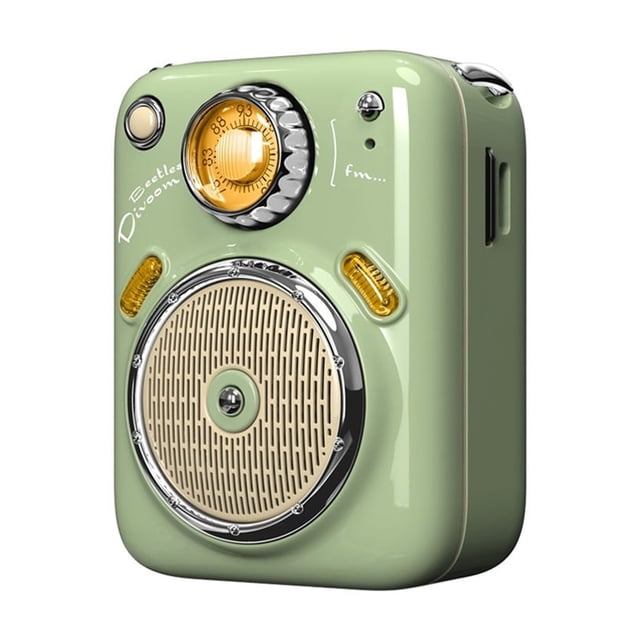 Mini Haut-Parleur Bluetooth avec Radio FM, Haut-Parleur Sans Fil Portable Mignon pour l'Extérieur, Longue Autonomie de Batterie avec Prise en Charge de Carte TF, Son Puissant