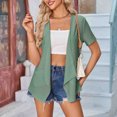 thumbnail image 4 of FAIWAD Women's Short Sleeve Cardigan Casual Summer Lightweight Open Front Solid Color Cardigans, 4 of 6