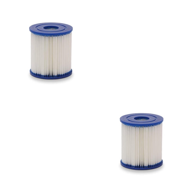 pitrice Recharge de Filtre en Polyester pour Piscine Gonflable en Forme de Colonne, Filtres de Pompe pour Spa et Jacuzzi, Réparation du Système de Filtration, Type I, Ensemble de 2