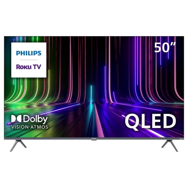 Philips 50 Inch Class 7900 Series 4K QLED Ultra HD Roku Smart TV HDR Dolby Vision 50PUL7973/F6 - Open Box