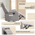 thumbnail image 4 of Korser Swivel Rocker Recliner Chair for Small Spaces Chenille for Living Room,Grey, 4 of 7