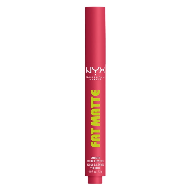 NYX Professional Makeup Fat Matte Smooth Color Lipstick, Pink Puff, 1 Count