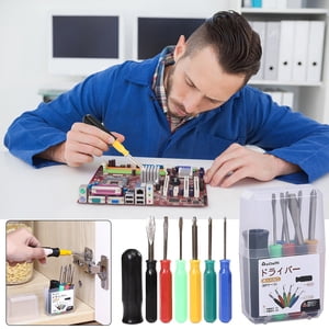 Mini Jeu de tournevis, Xinsrenus Kit de tournevis de petite précision pour la réparation électronique, anti-dérapant rotative Cap multi-usages pour ordinateur Montres portables