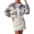 thumbnail image 1 of MAWCLOS Manteau à Manches Longues pour Femmes Veste en Laine Cardigan de Fête Gris m, 1 of 3