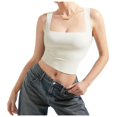 thumbnail image 4 of Lixiuxyad Basic Tank Tops Women Sexy Square Neck Tank Top Summer Going Out Basic Shirt, 4 of 5