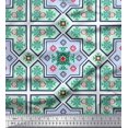 thumbnail image 1 of Soimoi Crepe Silk Fabric Floral & Damask Patchwork Fabric Prints By Yard 42 Inch Wide, 1 of 3