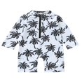 thumbnail image 1 of Toddler Kid Baby Boys Rash Guard Long Sleeve Zipper Beach Swimsuit One Piece Bathing Suit, 1 of 7