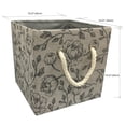 thumbnail image 3 of Hometrends 26 x 26 x 26cm H Foldable Faux lin tissu de stockage Cube Bin avec poignées de corde de coton (Single), 3 of 6
