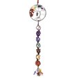 thumbnail image 1 of 7 Color Stone 7 Color Crystal Stone Hand Woven Pendant, 1 of 1