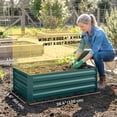 thumbnail image 3 of Outsunny Set of 2 Raised Garden Beds, Galvanized Planter Box, Green, 3 of 10