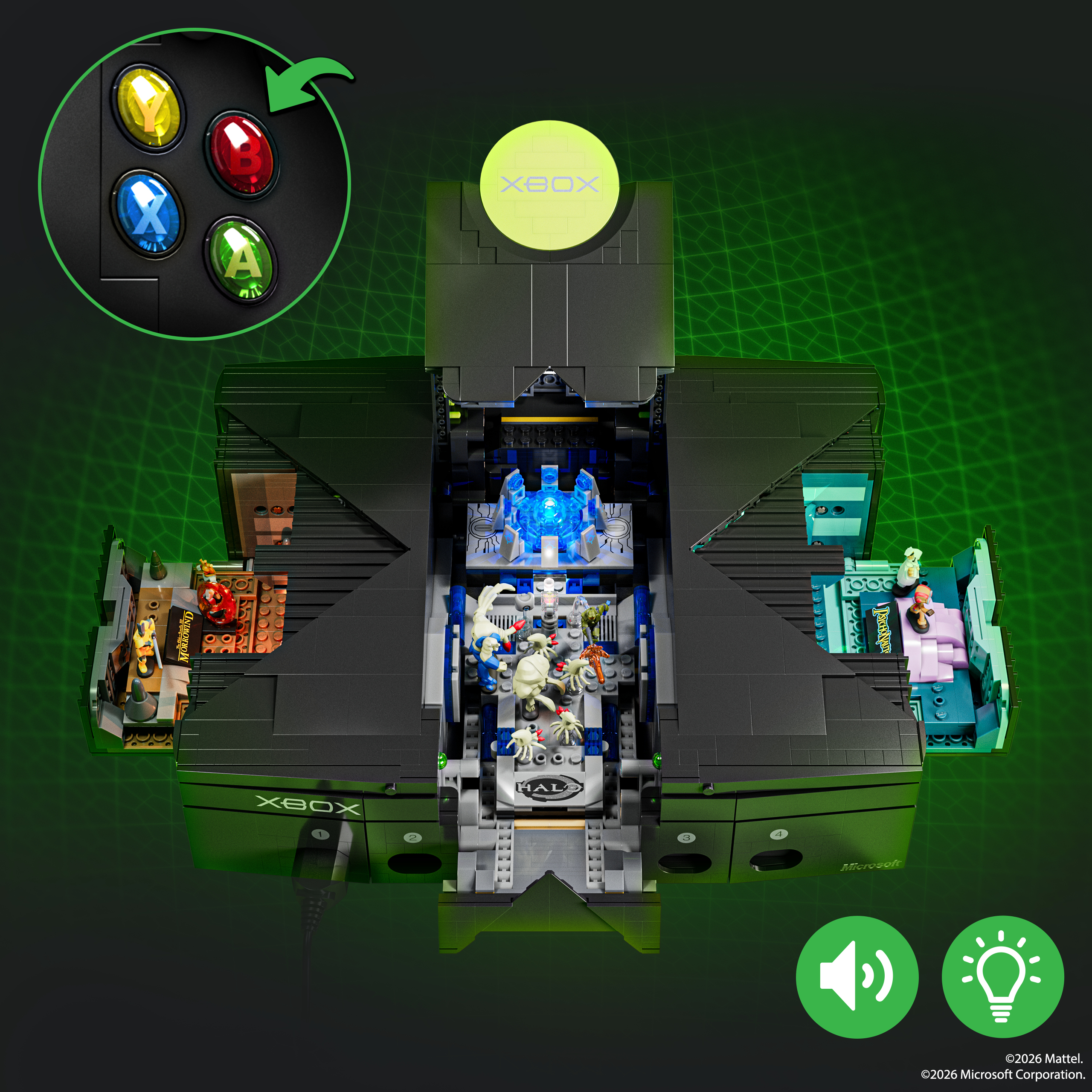 Mattel Brick Shop Microsoft Coffret de construction Xbox originale