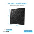 thumbnail image 4 of Art3d Decorative PVC Black Drop Ceiling Tile 2ft x 2ft, Glue up 3D Wall Panel 24 x 24in.12pcs, 4 of 8