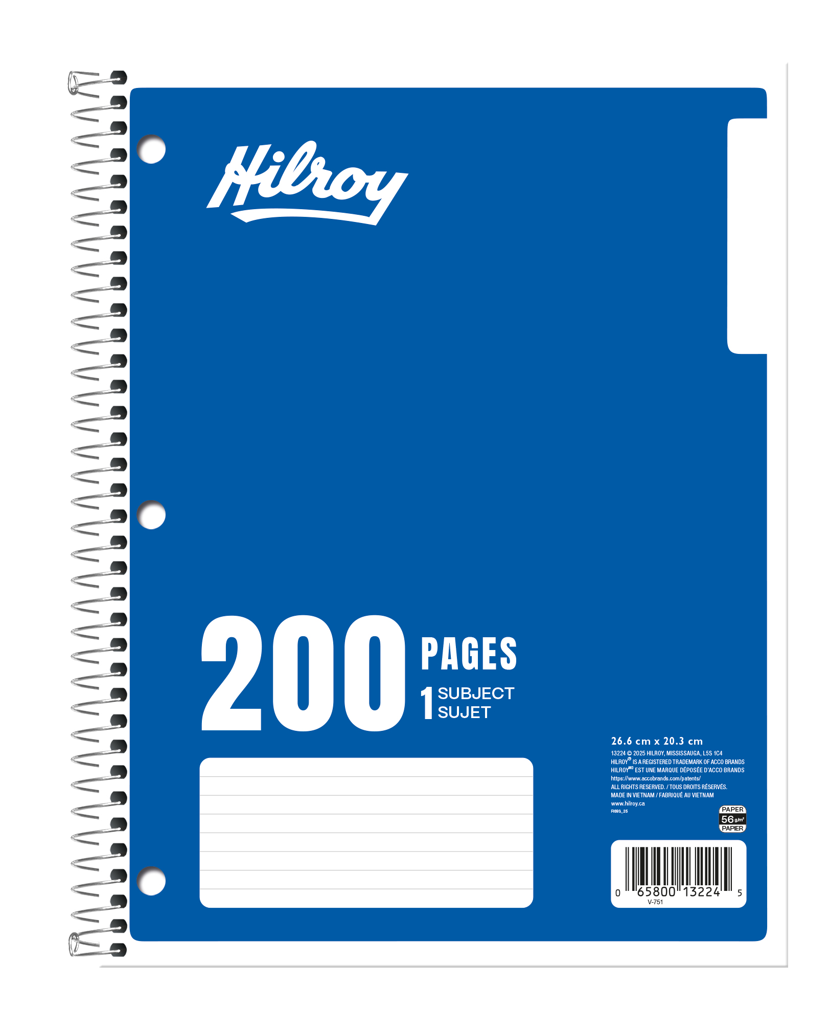 Hilroy® Cahier 1 sujet 200 pages, bleu foncé