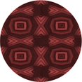 thumbnail image 1 of Ahgly Company Tapis Rond Lavable en Machine Intérieur Transitionnel Marron Chocolat, 8 Pieds Rond, 1 of 7