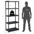 thumbnail image 2 of Giantex 5-Tier Storage Shelving Freestanding Heavy Duty Rack,Black, 2 of 2