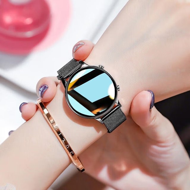 Smart Sports Watch With Touch And Button Control Square Dial Silicone Strap Ios Compatible