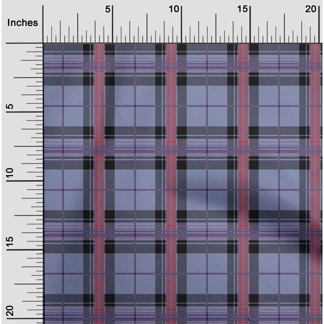 oneOone Silk Tabby Fabric Tartan Check Fabric Prints By Yard 42 Inch Wide
