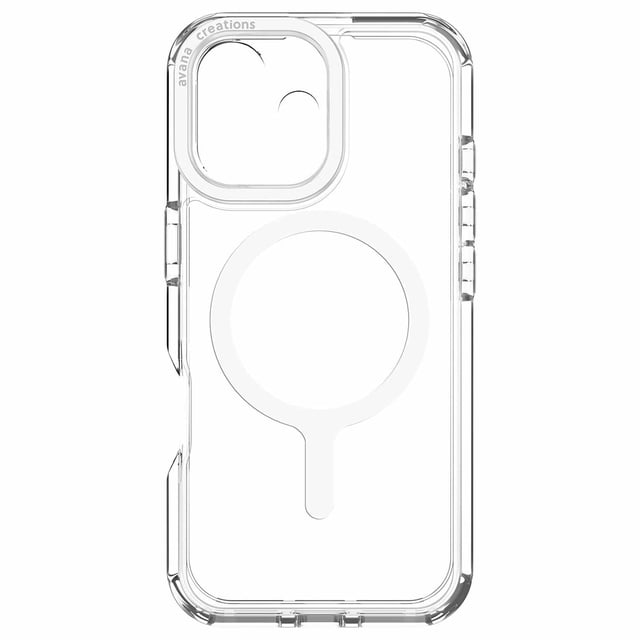 Avana Étui MagSafe transparent pour iPhone 17, Étui de Téléphone transparent avec Plaque Magnétique MagSafe Circulaire, protection Renforcée de la Baie d'Appareil Photo et Découpes de Boutons Précises, Fabriqué à Partir de Matériaux 100 % Recyclés avec surface Résistante aux Rayures Antimicrobienne et Auto-Cicatrisante, Offrant une protection contre les Chutes de 10 Pi et une Garantie à Vie, Idéal pour une protection Durable du Téléphone.