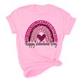 thumbnail image 5 of Meichang Hauts pour Femmes Chemise Tendance de la Saint-Valentin Hauts Mignons Imprimé Cœur Hauts de Vacances Manches Courtes Col Rond Décontracté Chandail Blouses, 5 of 5
