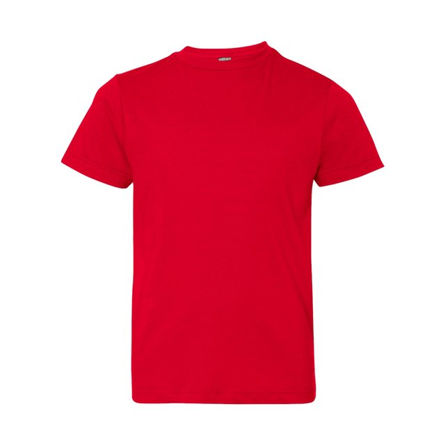 Youth Fine Jersey Tee, S, Red