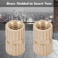 thumbnail image 4 of M4 Brass Cylinder Knurled Round Molded in Insert Embedded Nuts (M4*8*6.3; 20pcs), 4 of 9