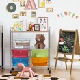 thumbnail image 4 of Patiojoy 4-Drawer Rolling Storage Cart Metal Rack Organizer Shelf with Wheels Multicolor, 4 of 6