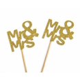 thumbnail image 3 of Darling Souvenir| Mr & Mrs Wedding Cupcake Toppers| Party Dessert Decorations - Pack Of 20, 3 of 3