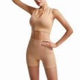 thumbnail image 3 of AherBiu Workout Tops for Women Crop Tank Tops Ribbed Wireless Stretchy Yoga Cami Sports Bras Bralettes, 3 of 7