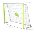 thumbnail image 3 of Soozier 6ft x 4ft Soccer Goal Net with Metal Frame, Easy Assembly, Yellow, 3 of 9