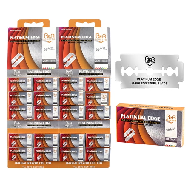 Lames de Rasoir pour Hommes Lame en Acier Inoxydable Tranchante Rasoirs de Sécurité Classiques Épilation de Barbe Accessoires de Rasage Visage Jambe Aisselles Type 2