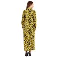 thumbnail image 4 of Bimba Robe Chemise Maxi Imprimée à Manches Longues pour Femmes, Coupe Ample Décontractée, Boutonnée, 4 of 7