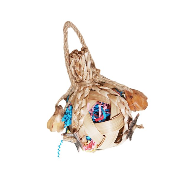 Esquirla Bird Chew Toy Cage Hanging Bite Training Colorful Large Parrot Toys for Hamster, A