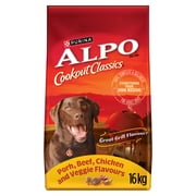 Alpo Cookout Classics Pork, Beef, Chicken and Veggie Flavours, Dry Dog Food 16kg